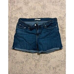 Mid Length Levi Jean Shorts